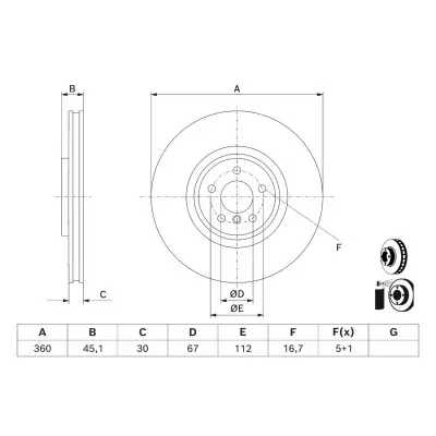 Últimas Unidades Disco de freno BOSCH 0 986 479 J06